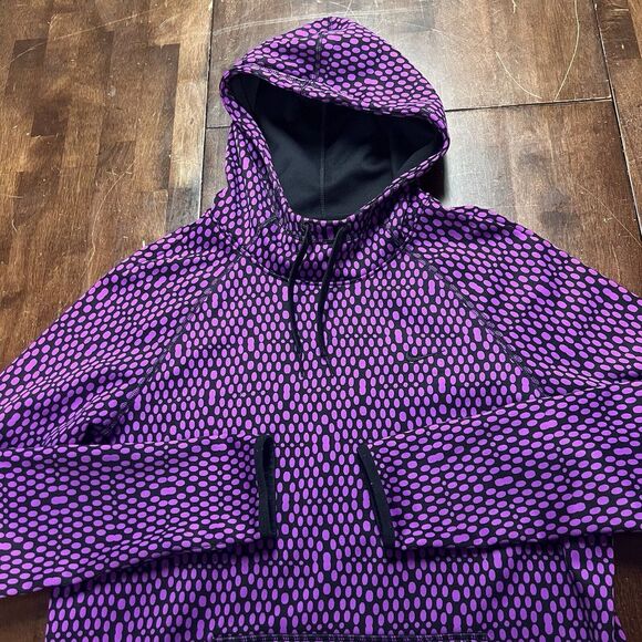 Nike Tops - Nike Therma-Fit Women's Polka Dot Purple Hooded Sweater Size Medium